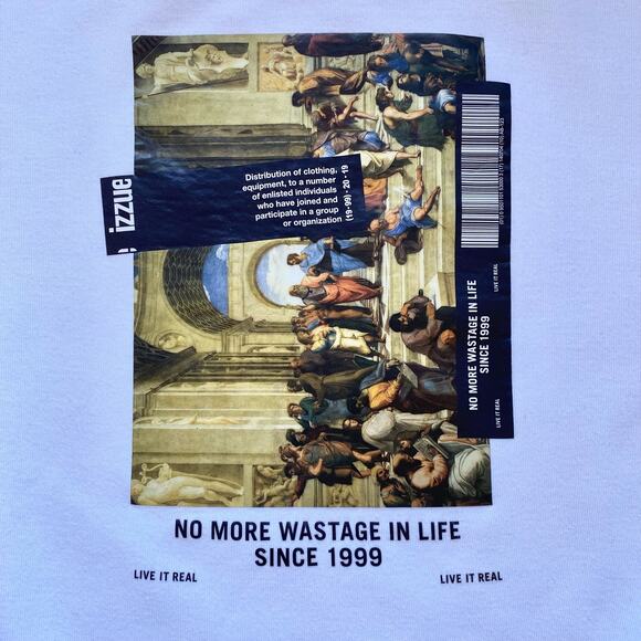 IZZUE White Crewneck Sweatshirt Size 4 - Picture 3 of 9